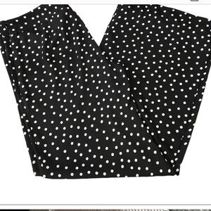 White House Black Market Polka Dot Wide Leg Silky High Waist Pants